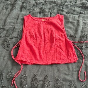 Free people free-est linen side tie swing tank large